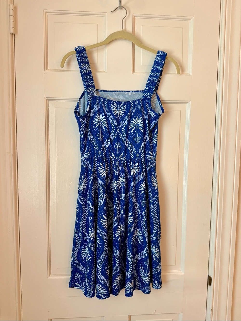 Blue and White Printed Sundress